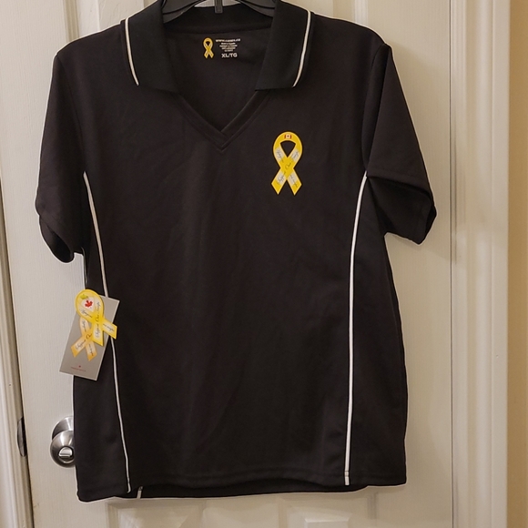 💛New Support Our Troops Ladies Polo Top XL - Picture 4 of 8